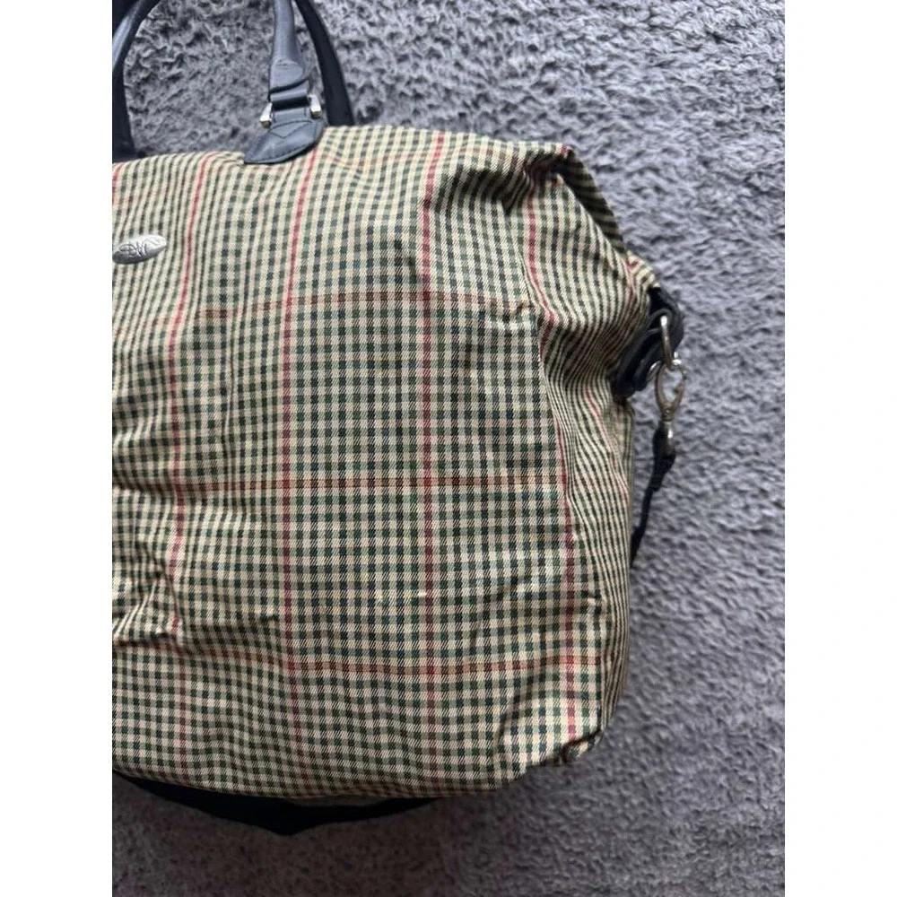 Diane‎ Von Furstenberg Checkered Carry On Luggage Travel Duffle Bag 14